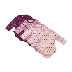 Pippi Bodystocking 4 pakke - 600/Lilac- Multipack|Bodystocking Langærmet