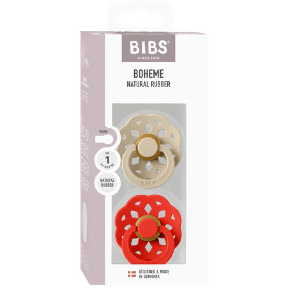 BIBS Boheme 2 pk Latex Size 1 Vanilla/Candy Apple- Sutter