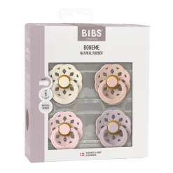 BIBS Boheme 4 pk Latex str. 1 Ivory/Blush/Blossom/Dusky Lilac- Sutter