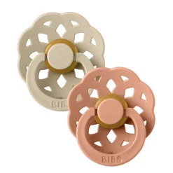 BIBS Boheme 2 pk Latex str.2 - vanilla/peach- Sutter