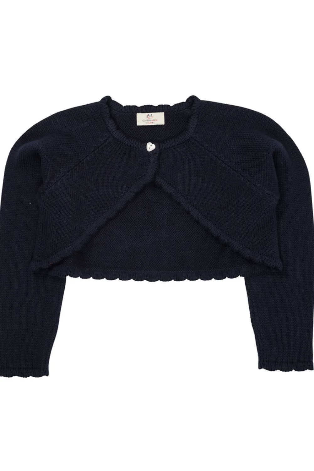 Copenhagen Colors Bolero m. hjerter - NAVY- Cardigans, Veste & Trøjer