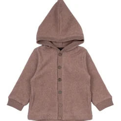 Mikk-Line Bomuld Fleece Cardigan med hætte - BURLWOODME- Softshell & Fleece