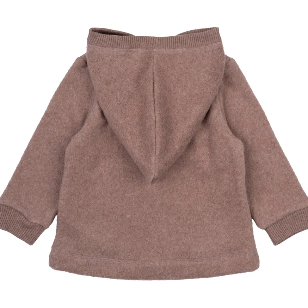 Mikk-Line Bomuld Fleece Cardigan med hætte - BURLWOODME- Softshell & Fleece