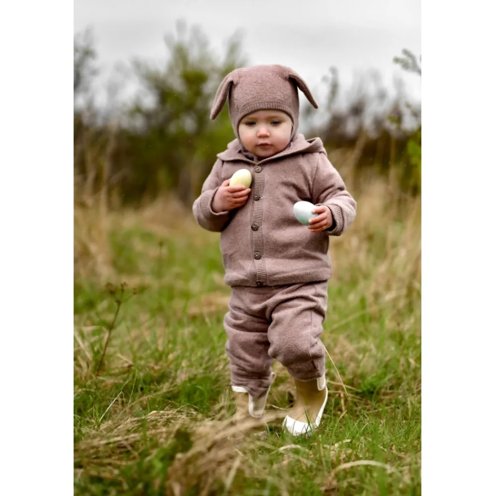 Mikk-Line Bomuld Fleece Cardigan med hætte - BURLWOODME- Softshell & Fleece