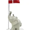 Kids By Friis Bordpynt, flag med elefant og mus 13 cm-Børn Fødselsdagstoge