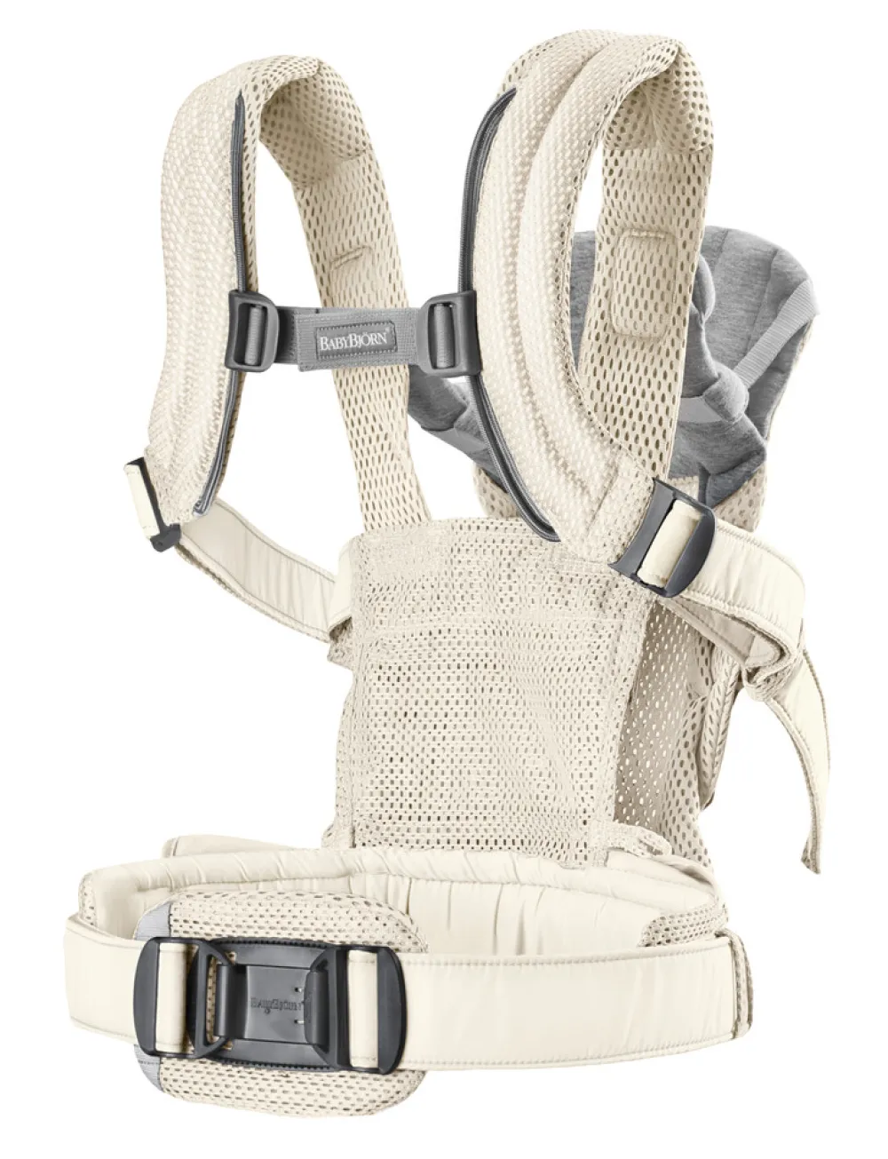 BabyBjörn Bæresele Harmony - 3D-mesh, Cremefarvet- Bæreseler & Vikler