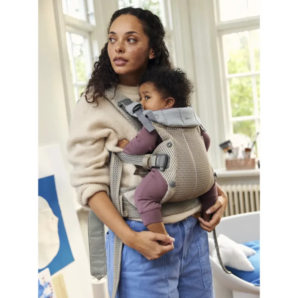 BabyBjörn Bæresele Harmony, 3D mesh, Gråbeige- Bæreseler & Vikler