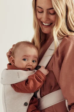 BabyBjörn Bæresele Mini - 3D-jersey, Lys beige- Bæreseler & Vikler