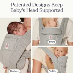 Ergobaby Bæresele, Omni Deluxe, Mesh - Soft Olive- Bæreseler & Vikler