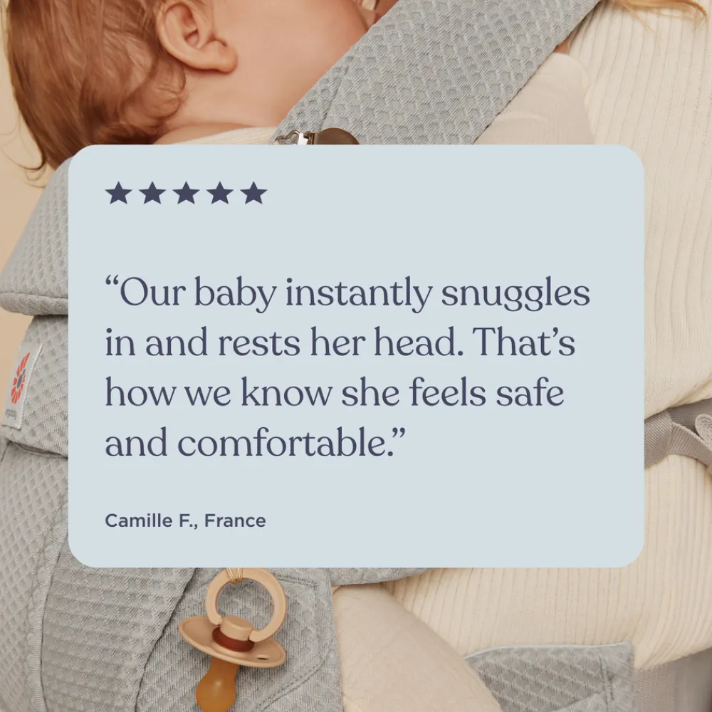 Ergobaby Bæresele, Omni Deluxe, Mesh - Pearl Grey- Bæreseler & Vikler