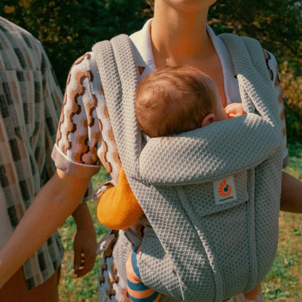 Ergobaby Bæresele, Omni Deluxe, Mesh - Pearl Grey- Bæreseler & Vikler