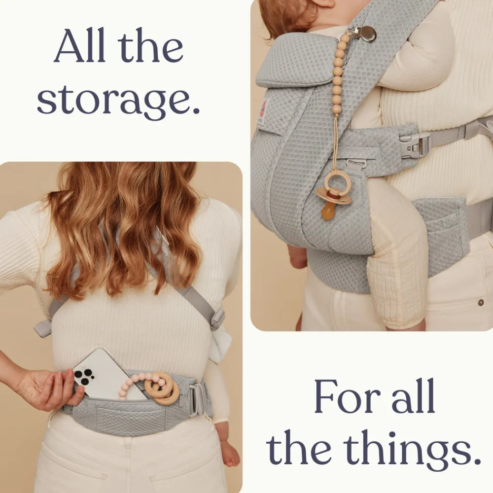 Ergobaby Bæresele, Omni Deluxe, Mesh - Natural Beige- Bæreseler & Vikler