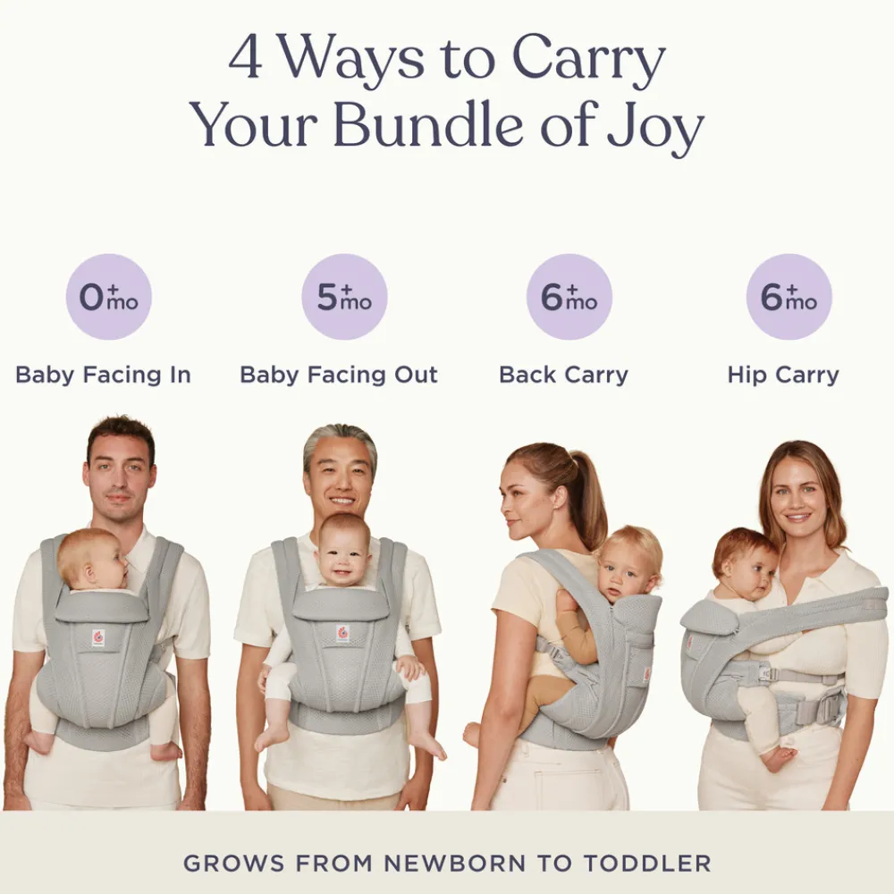 Ergobaby Bæresele, Omni Deluxe, Mesh - Natural Beige- Bæreseler & Vikler