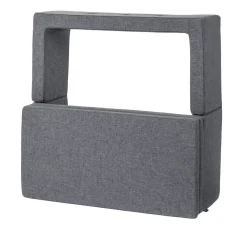 By KlipKlap Børnesofa, firkantet - mørkegrå/sortgrå knap-Børn Tumlemøbler