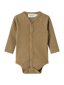MarMar Copenhagen Bruno Langærmet Body - Dark bronze- Bodystocking Langærmet