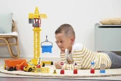 ECOIFFIER Byggeplads m/kran + køretøjer & figurer- Legetøjsbiler