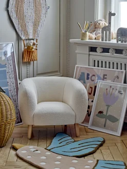 Bloomingvillemini Cade Loungestol, Hvid, Polyester-Børn Børneborde & Stole