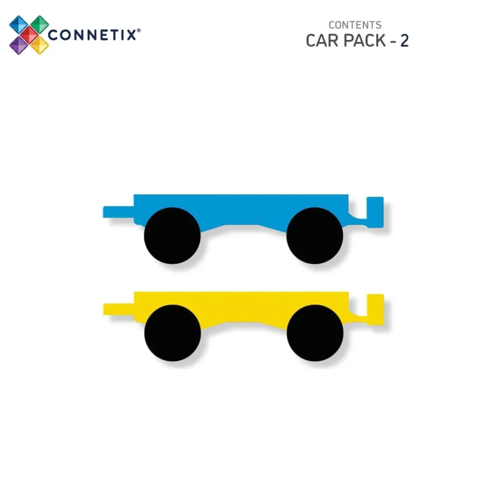 CONNETIX Car Pack - magnetbiler 2 stk. - rainbow- Magnetlegesæt