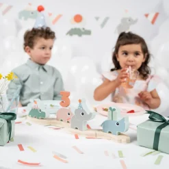 Done By Deer Celebration parade Deer friends Farvemix-Børn Fødselsdagstoge|Trælegetøj