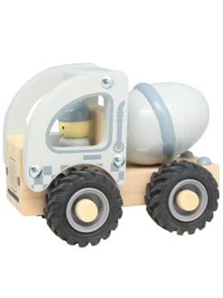 Magni Cementbil i træ med gummihjul- Legetøjsbiler
