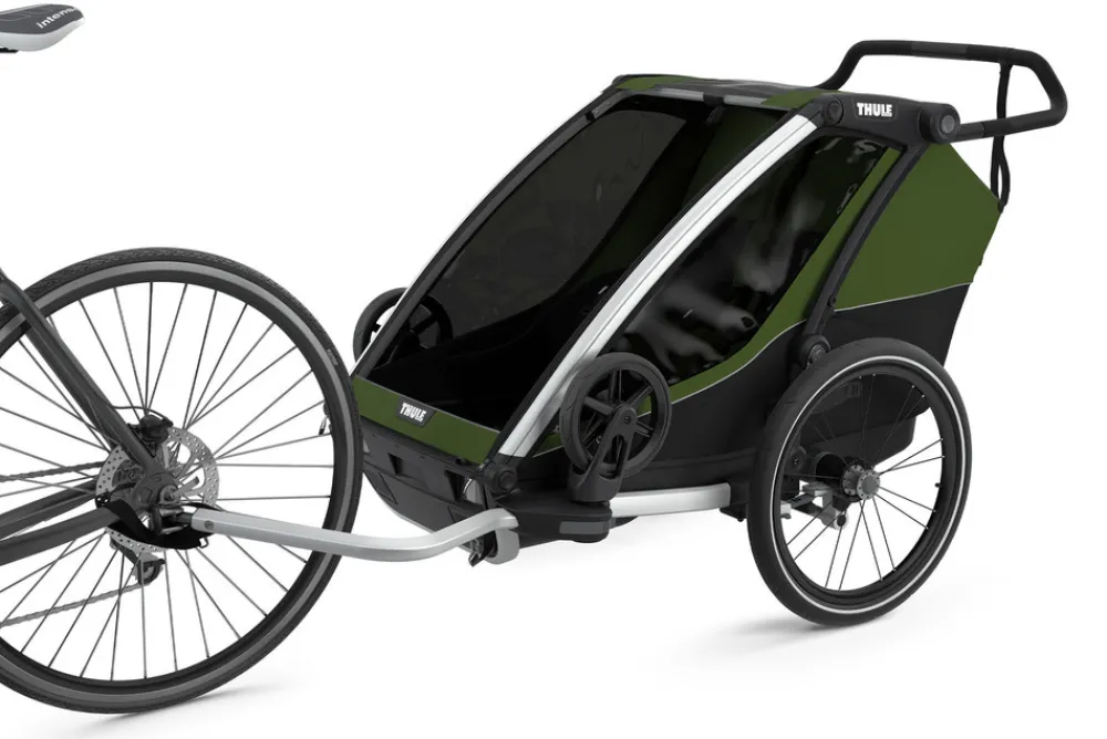 Thule Chariot Cab 2 - cypres green- Søskende/Tvillingevogne|Cykelvogne