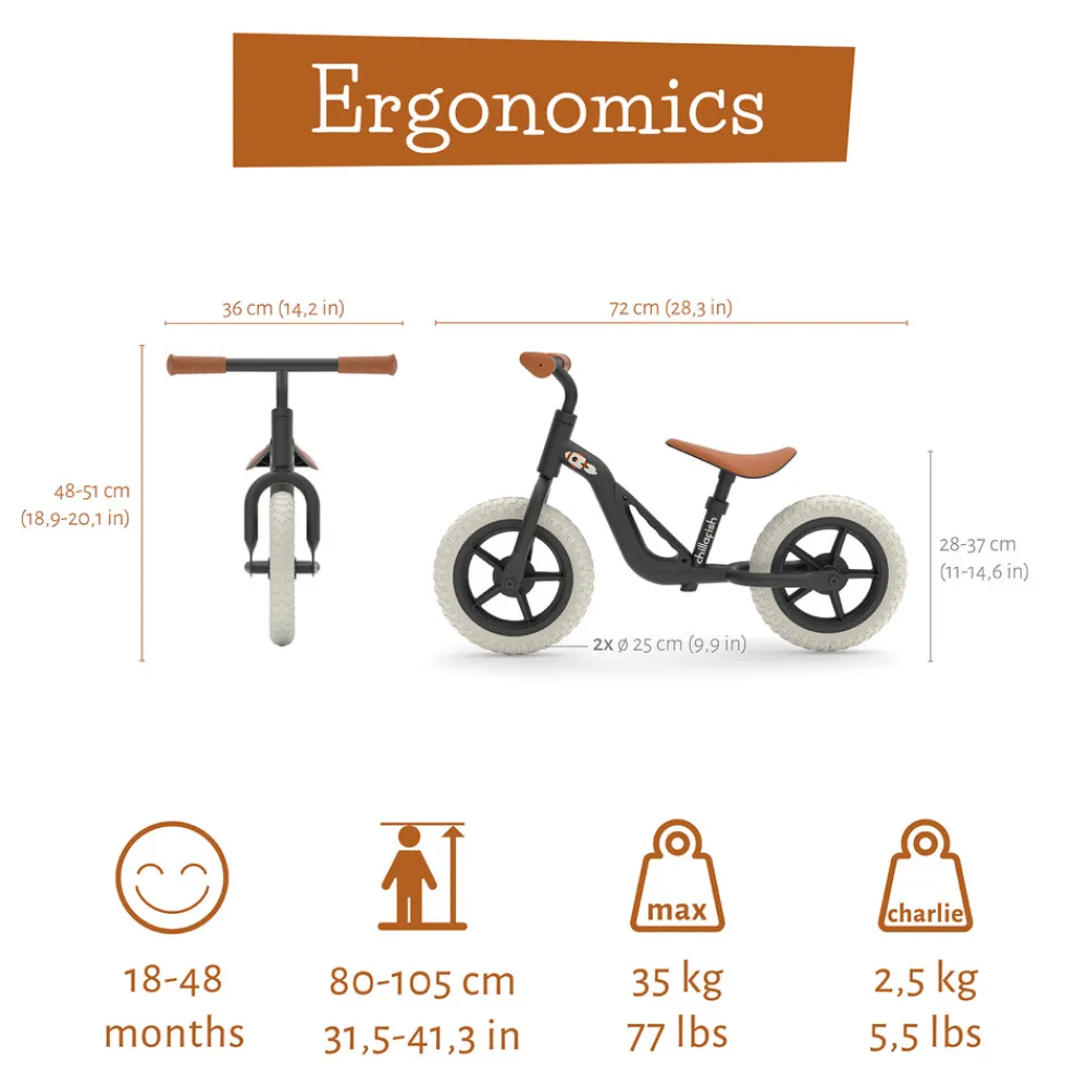 Chillafish Charlie letvægts-balancecykel black- Løbecykler & Cykler
