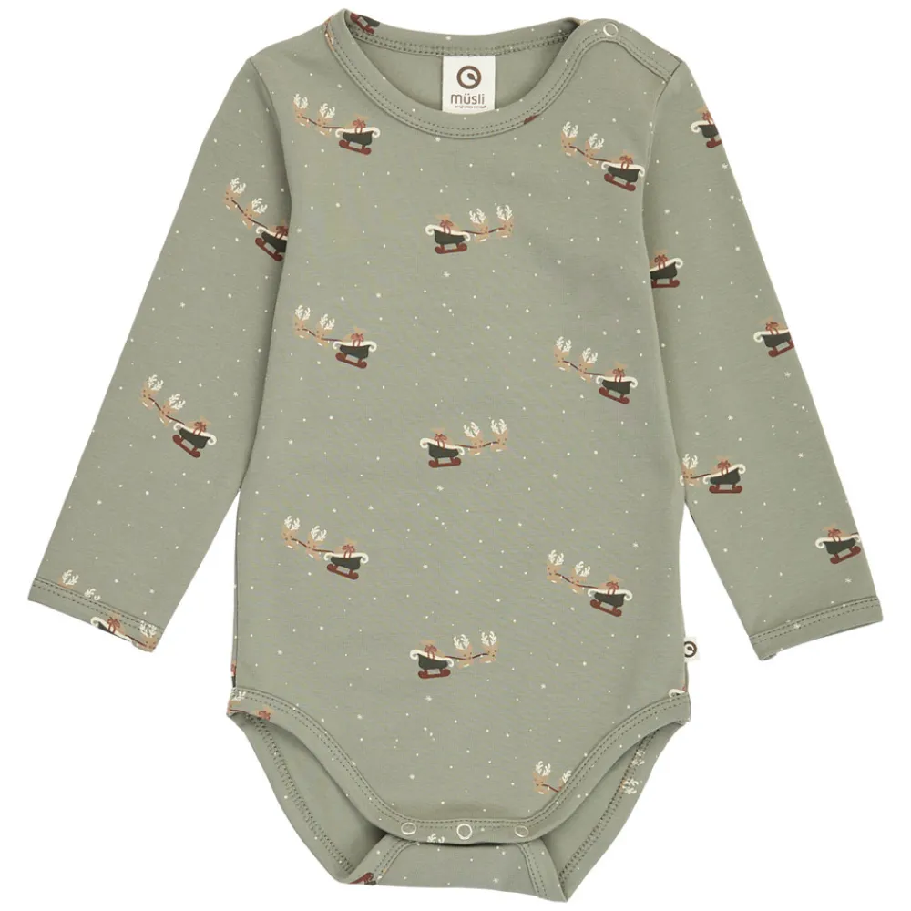 Müsli Christmas Body - Shadow/Deep green/Balsam cream- Juletøj|Bodystocking Langærmet