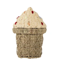 Bloomingvillemini Cillie Kurv m/låg, Natur, Søgræs-Børn Kurve