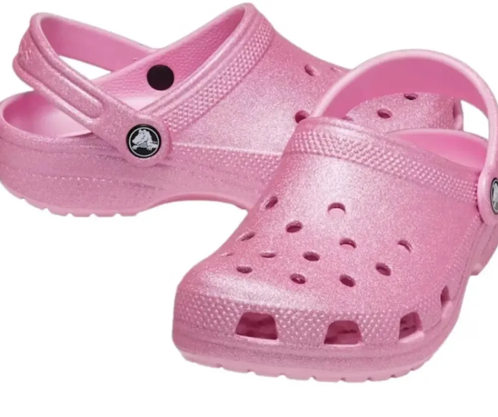 CROCS Classic Glitter Clog T - Pink tweed- Sandaler Med Lukket Tå