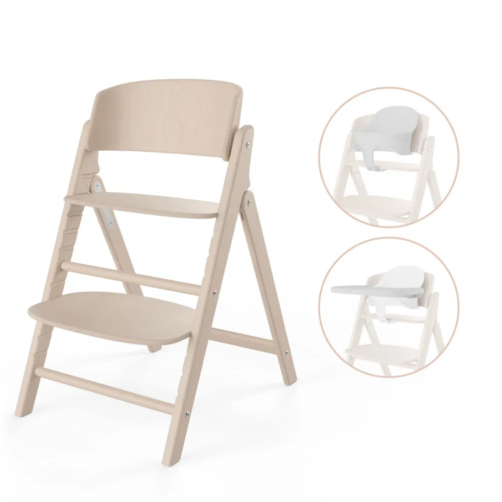 Cybex Clik&Fold 3in1 SET All Natural Dark - dark natural-Børn Højstole Med Tilbehør