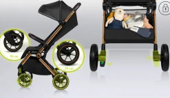 Lionelo Cloe klapvogn - black onyx- Klapvogne Med Flade Sæder|Rejseklapvogne