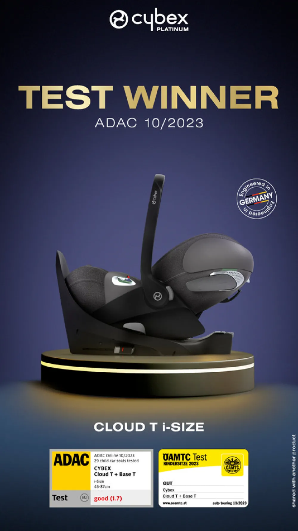 Cybex Cloud T i-Size - mirage grey- Autostole 40-87 Cm (0-15 Mdr.)