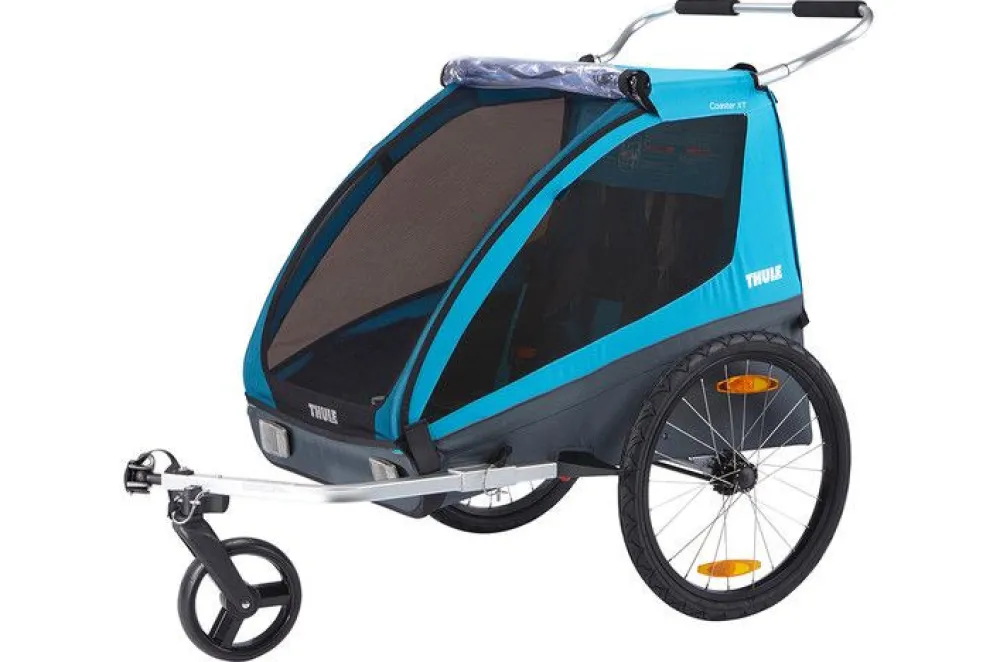Thule Coaster XT - blue- Søskende/Tvillingevogne|Cykelvogne