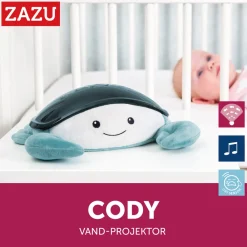 ZAZU CODY Projector Ocean, krabbe-Børn White Noise Og Højtalere|Lamper