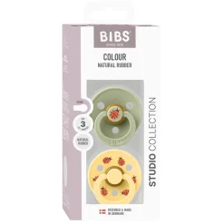 BIBS colour 2 pk ladybug latex str 3 sage mix- Sutter