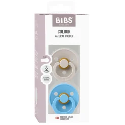 BIBS Colour 2 pk Latex str. 2 Mushroom/Breeze- Sutter