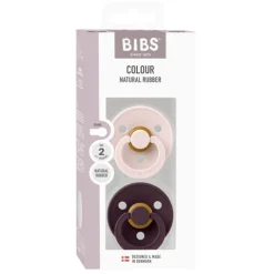 BIBS Colour 2 Pk Latex Str 2 Petal/Plum- Sutter