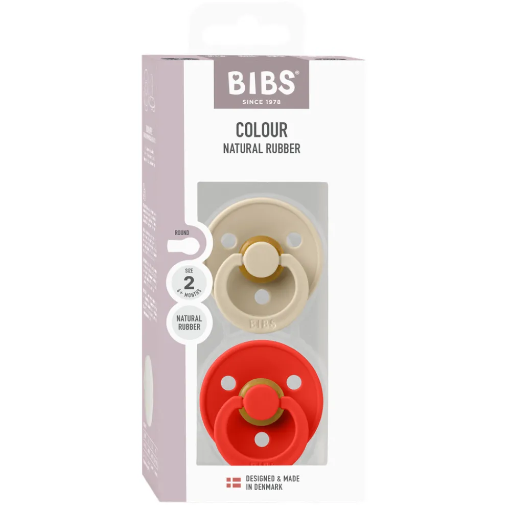 BIBS Colour 2 pk Latex str. 2 Vanilla/Candy Apple- Sutter