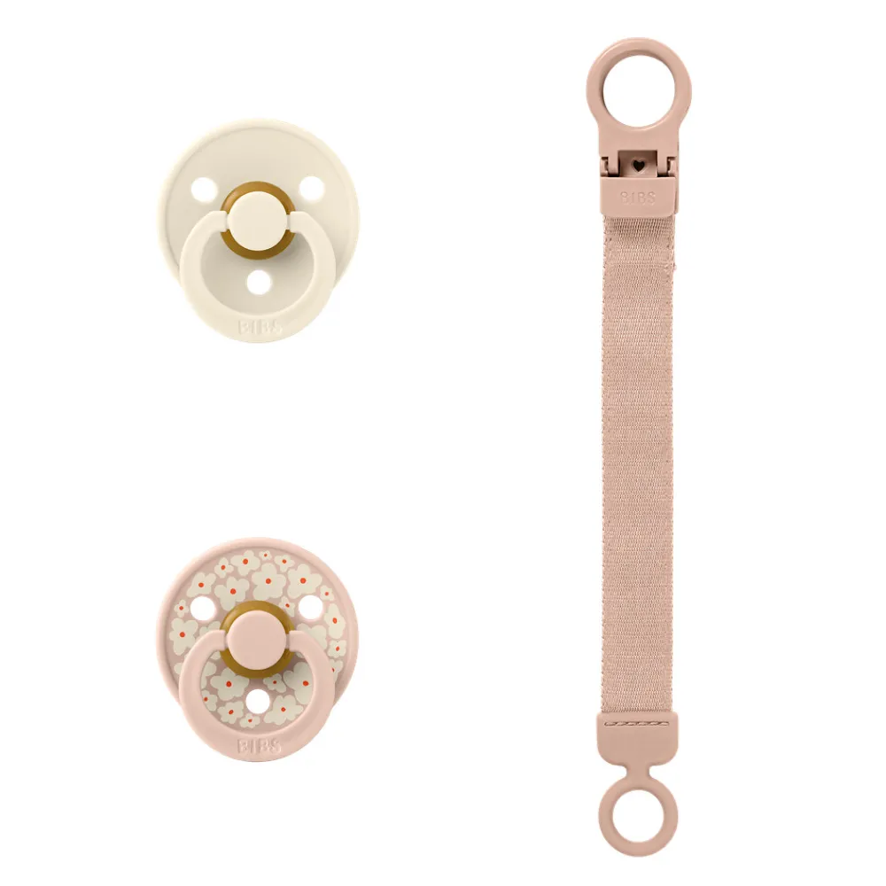 BIBS Colour Sut & Suttesnor Gavesæt Latex Str 1 - Blush- Suttesnore Og Suttebokse|Sutter