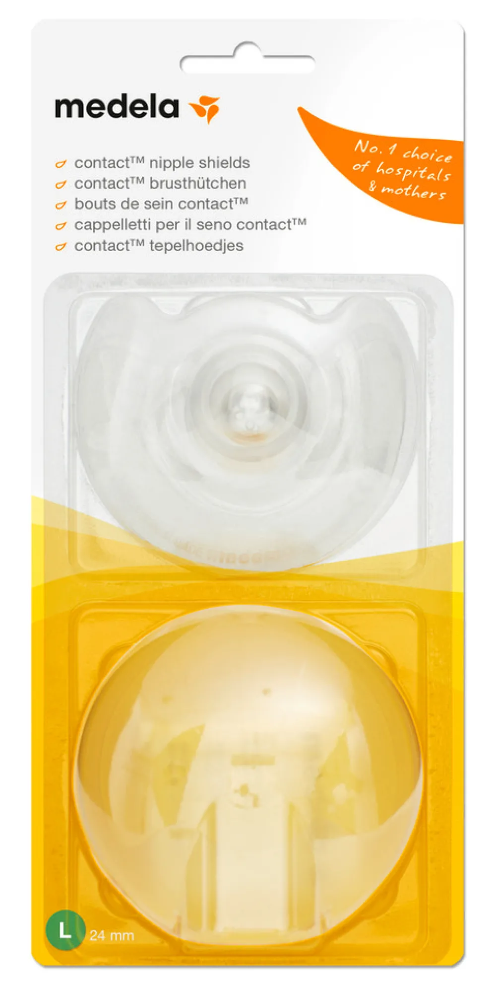 Medela Contact Ammebrik Large - 24 MM - 2-Pak- Ammeindlæg/Ammebrikker