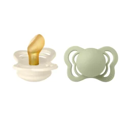 BIBS Couture 2 pk Latex str. 1 - ivory/sage- Sutter