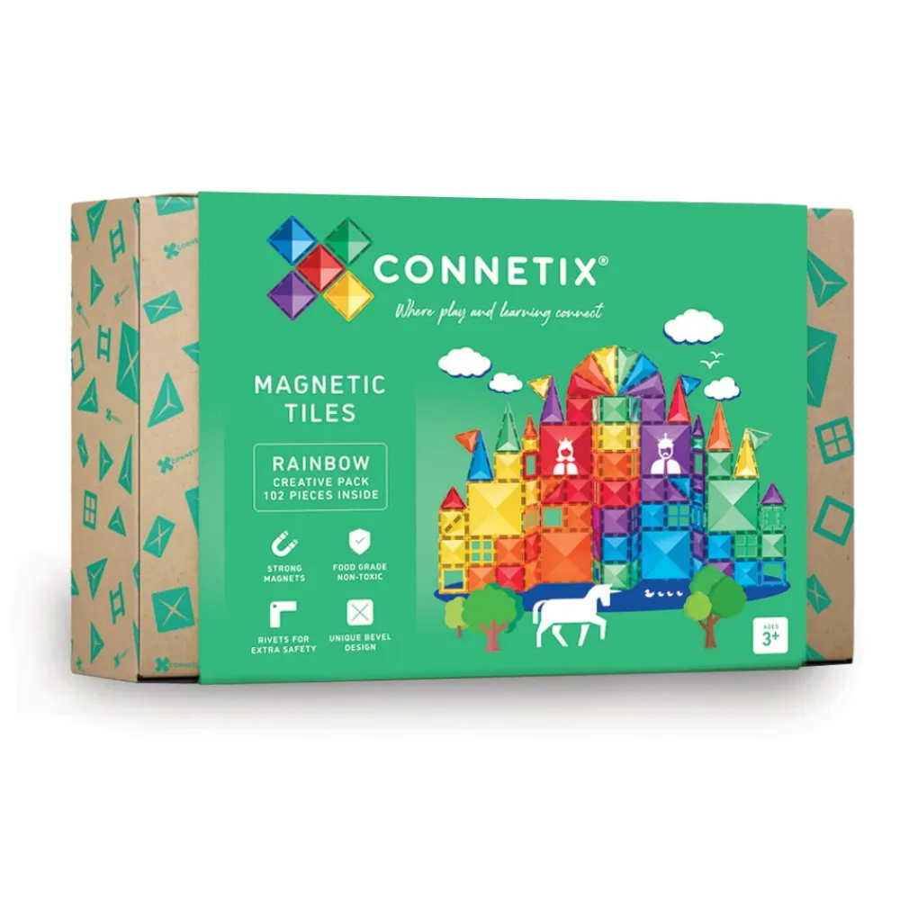 CONNETIX Creative Pack - magnetsæt 102 dele - rainbow- Magnetlegesæt