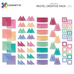 CONNETIX Creative Pack - magnetsæt 120 dele - pastel- Magnetlegesæt