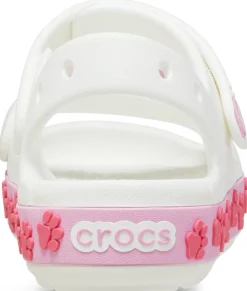 CROCS Crocband Cruiser Pet Sandal T - WHITE/PINK- Sandaler Med Åben Tå