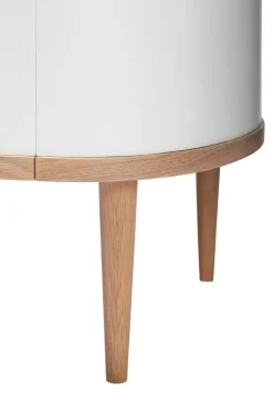 BeKids Curve babyseng sampak. - hvid/eg-Børn Tremmesenge