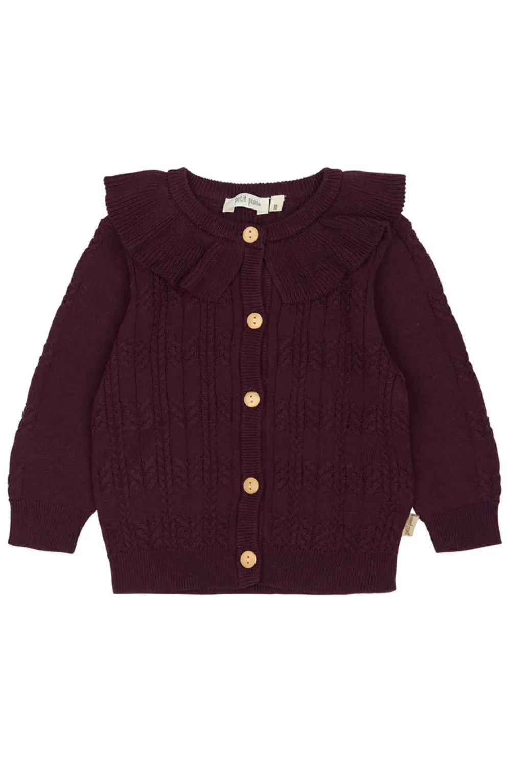PETIT PIAO Dalia Cardigan - Dark Grape- Cardigans, Veste & Trøjer