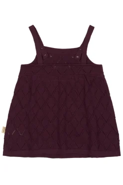 PETIT PIAO Dalia Strik Kjole - Dark Grape- Kjoler
