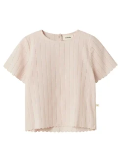Lil' Atelier Dalila ss løs skjorte - PEACH WHIP- T-Shirts & Toppe