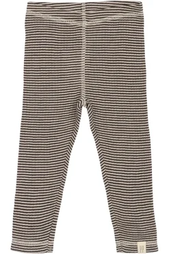 PETIT PIAO Dante Uld Leggings - Coffee Bean/Dark Off White- Uldunderdele|Leggings