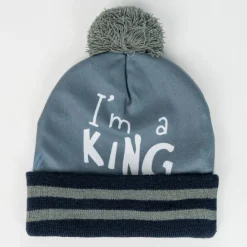 YM-EYEWEAR 2-Delt Hue og vante sæt - Lion King - GRÅ/BLÅ- Luffer & Vanter|Elefanthuer & Huer